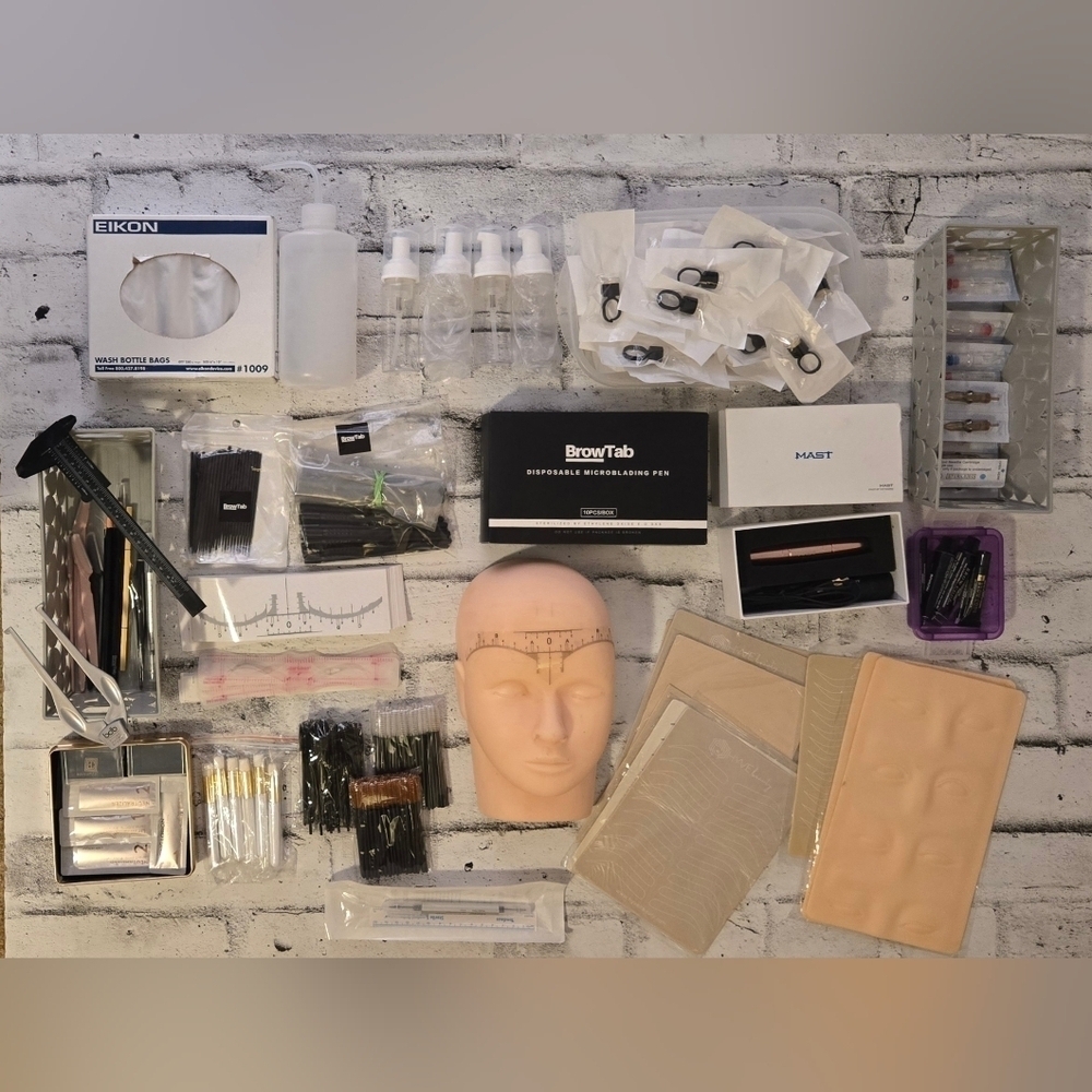 Professional Microblading PMU Kit with MAST Wireless Machine Practice Supplies